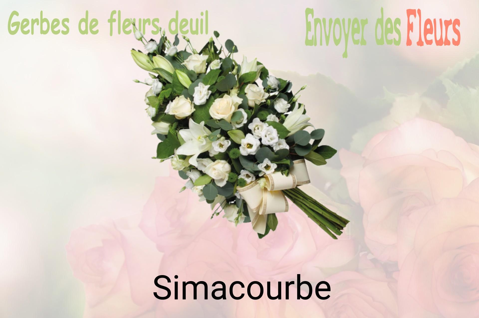 Gerbe de fleurs de deuil livrée à Simacourbe